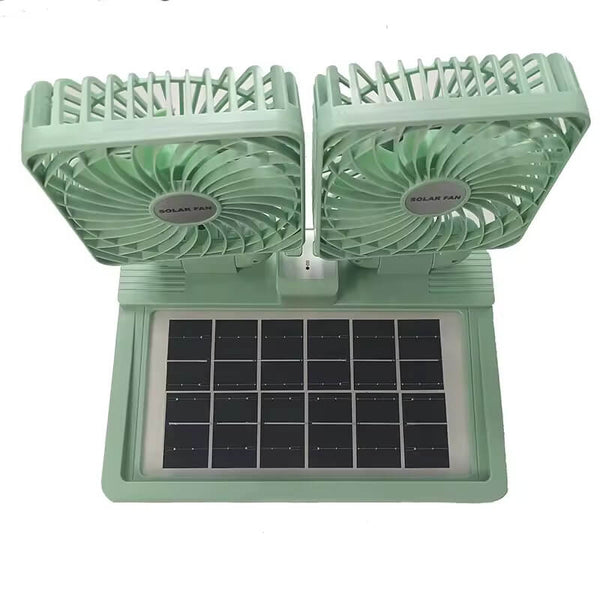 Perfect Dealz Desktop Rotatable Double Solar Charging Fan