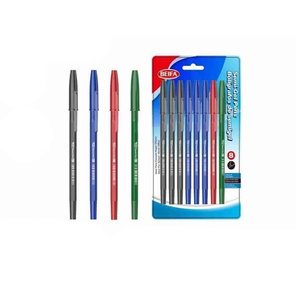 Perfect Dealz 8 in 1 Semi Gel Pen Pack
