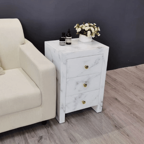 Perfect Dealz Marble 3 Drawer Pedestal