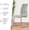 Enzo Faux Leather C Frame Dining Chair with sleek design and ergonomic support in gray faux leather.