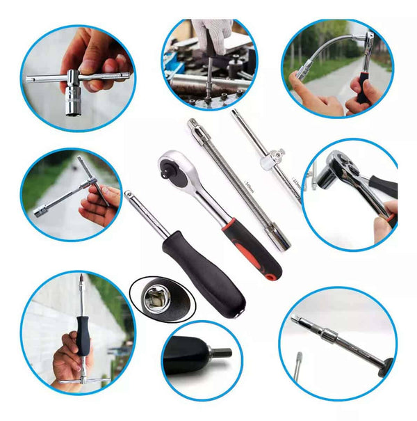 46pcs 1/4-Inch Driven Socket Set image 1