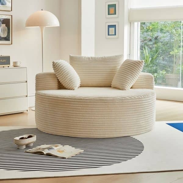 Perfect Dealz Plush Round Lounge Chair