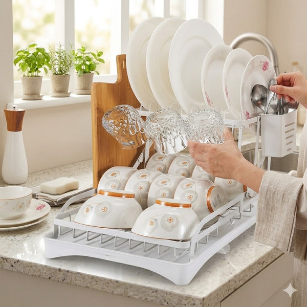Multifunctional Storage Rack Double Layer Dish Drainer