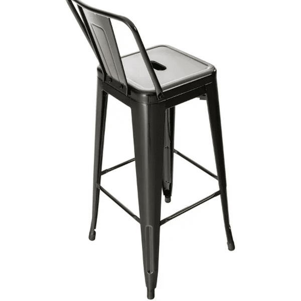 Metro Metal Bar Stool - stylish black metal bar stool ideal for modern spaces and compact kitchens.