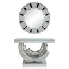 Mirror Console Storage Table Set featuring a decorative mirror and stylish console table with storage.
