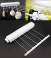 3.7m 5 Line Retractable Clothes Drying Line With Hanger Clips image 0