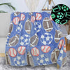 Perfect Dealz Glow in The Dark Ball Sports Lovers Blanket