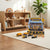 Construction Vehicle Playset displayed with toy vehicles in a bright playroom, encouraging imaginative construction play.