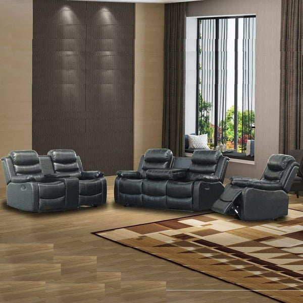 Air Leather Modern Sofa in a stylish living room setting with large windows and contemporary decor.