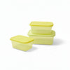 3-Piece Food Storage Container Set in yellow, perfect for organizing and storing food efficiently.