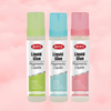 30ml Liquid Glue Bottle with Built-In Brush - 3 colors displayed, perfect for crafts and office tasks.