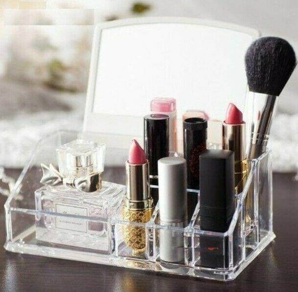 Acrylic Makeup Rack Organiser With Mirror image 0
