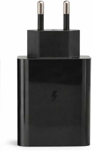 3-Port Power Adapter Charging Charger, black wall charger with two prongs for efficient device charging.