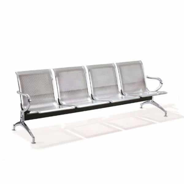 Corporate 4 Seater Steel Bench image 0