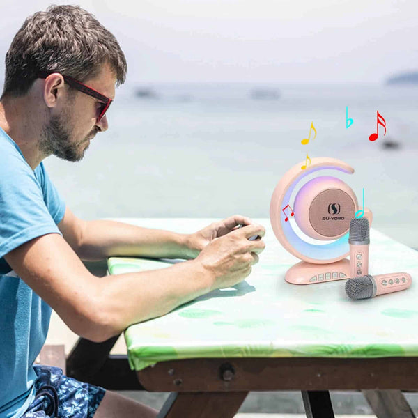 Perfect Dealz Wireless Lightshow Speaker with Two Wireless Microphones