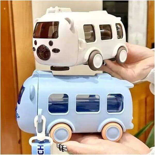 500ml Cute Bus Water Bottle for Kids image 0