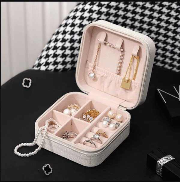 Portable Travel Leather Mini Jewellery Storage Box image 2