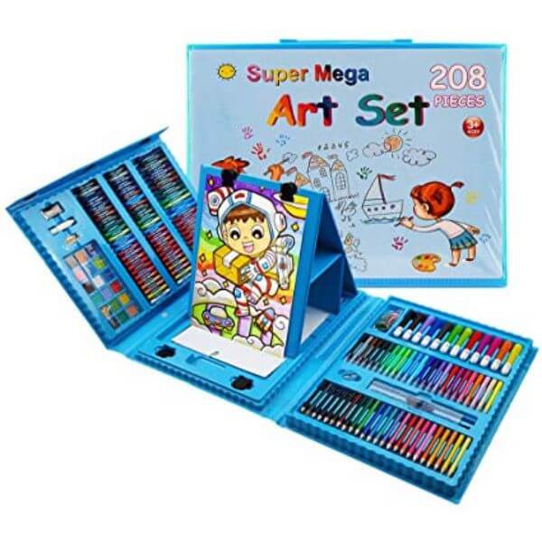 Perfect Dealz Childrens 208 Pieces Painting Brush Set With Drawing Board