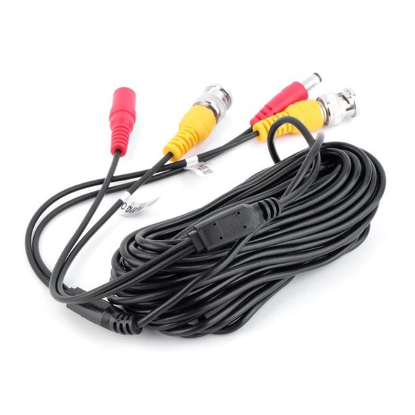10m Power And Video CCTV Camera Cable with connectors for enhanced surveillance system connections