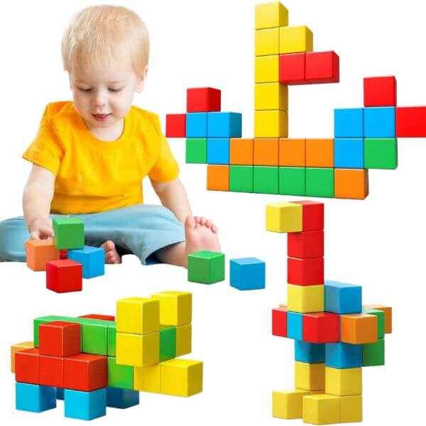 Perfect Dealz 3D Magnetic Building Blocks 50 Piece STEM Construction Set