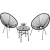 3 Piece Outdoor Acapulco Chairs Set