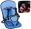 Breathable Anti-Slip Baby Car Seat Cushion shown in blue, providing comfort and stability for infants during travel.