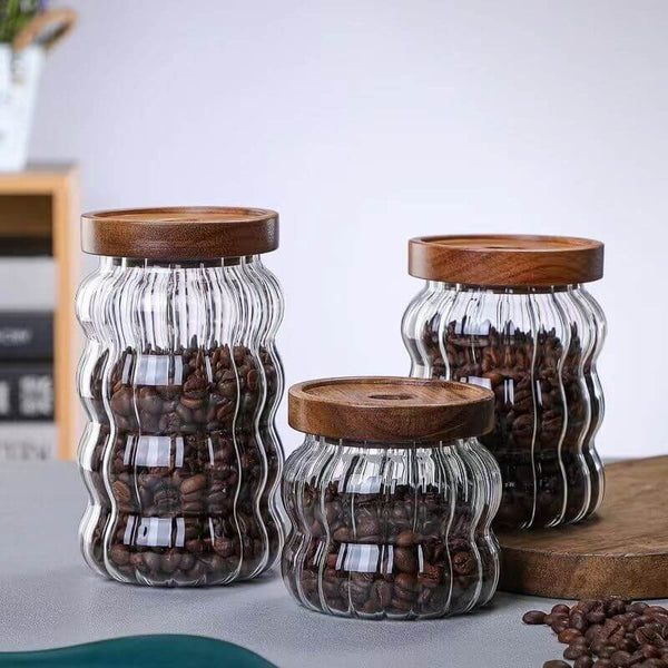 Perfect Dealz 6 Pack Glass Storage Jars
