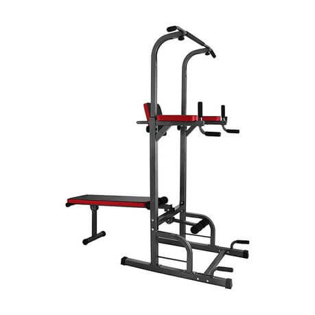 Perfect Dealz All in One Pull Up Bar Adjustable Tower Dip Station With Bench Bar