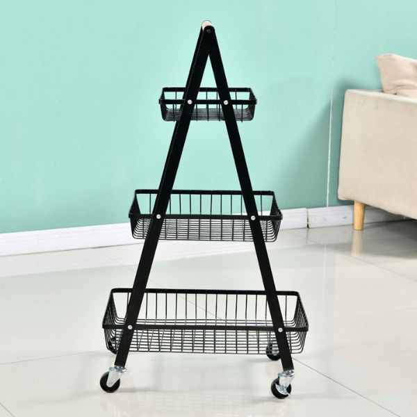 Perfect Dealz 3 Tier Fruit Vegetable Storage Rack with Wheels