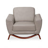 Xander Premium Office Sofa Suite in gray leather with modern wooden legs, ideal for office use.