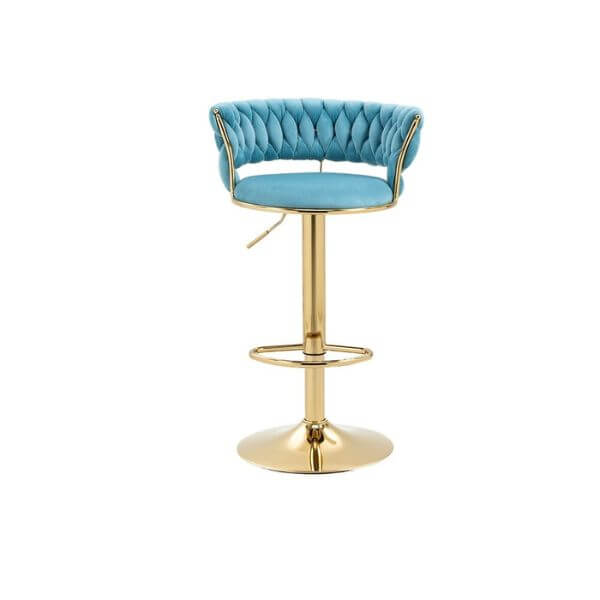 Velvet Swivel Luxury Bar Stool image 5