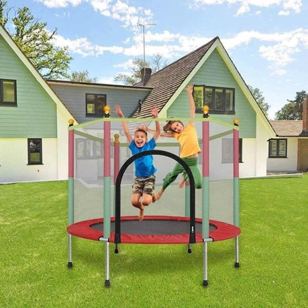 1.4m Kids Trampoline with Safety Net image 0