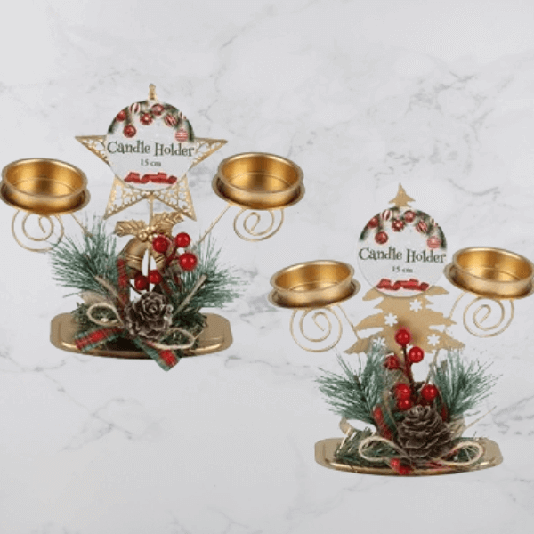 Perfect Dealz Festive Christmas Table Candleholder Set