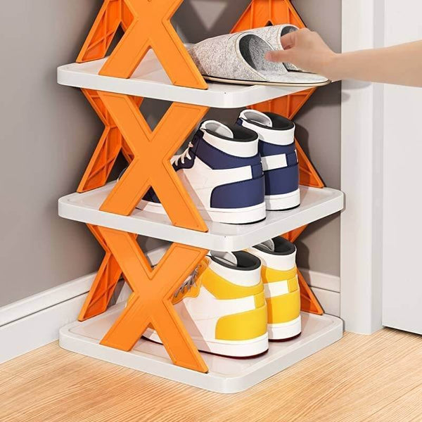 Perfect Dealz 4 Tier Shoe Stackable Storage Rack Organizer