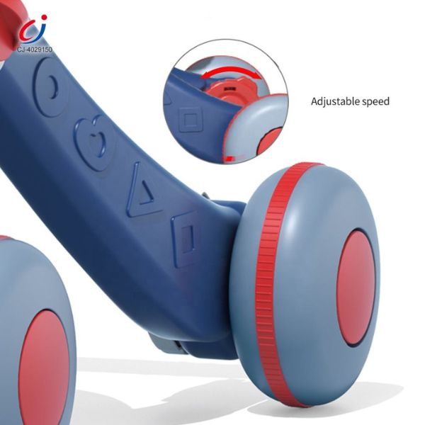 Close-up of the 3 in 1 Baby Learning Walker & Activity Trolley showing adjustable speed feature.