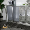 Inside view of the Victorian High-Gloss 4 Door Sideboard showcasing its elegant design and spacious storage.