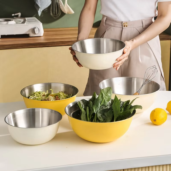 Perfect Dealz 4-Piece Stainless Steel Mixing Bowl Set