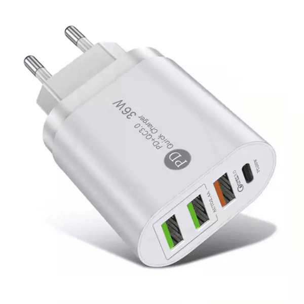Perfect Dealz 25W 4 Ports USB-C Wall Charger Adapter