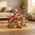 Colorful structure made with 84-Piece Magnetic Bar Building Blocks Set for Kids, showcasing creativity and play.