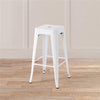 White Counter Bar Chair with industrial design, ideal for kitchens and cafés, offering modern seating solution.