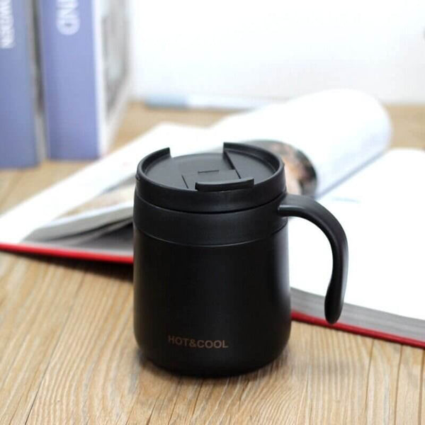 Stainless Steel Leak Proof Vacuum Coffee Mug with Handle image 3