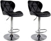 White Shell Bar Stool with Gas Lift and Chrome Base