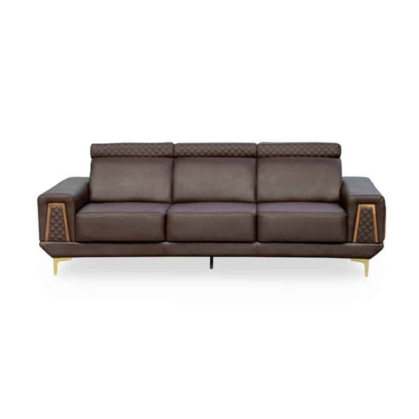 3-Piece Luxury Dark Sofa Set featuring plush cushioning and a modern design, perfect for stylish living spaces.