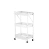 3 Tier Foldable Trolley Organizer Rack with Wheels image 5
