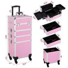 4 in 1 Professional Aluminium Makeup Cosmetics Travel Case image 3