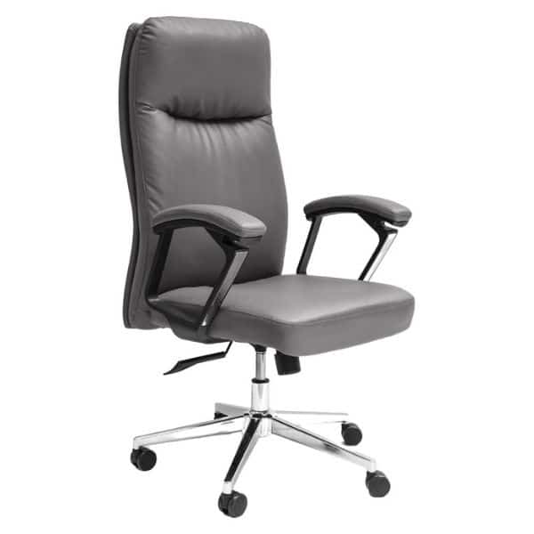 Ergonomic Boardroom Chair with Armrests featuring a high-back design and chrome detailing.