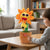 Dancing Musical Sunflower Plush Toy with Saxophone