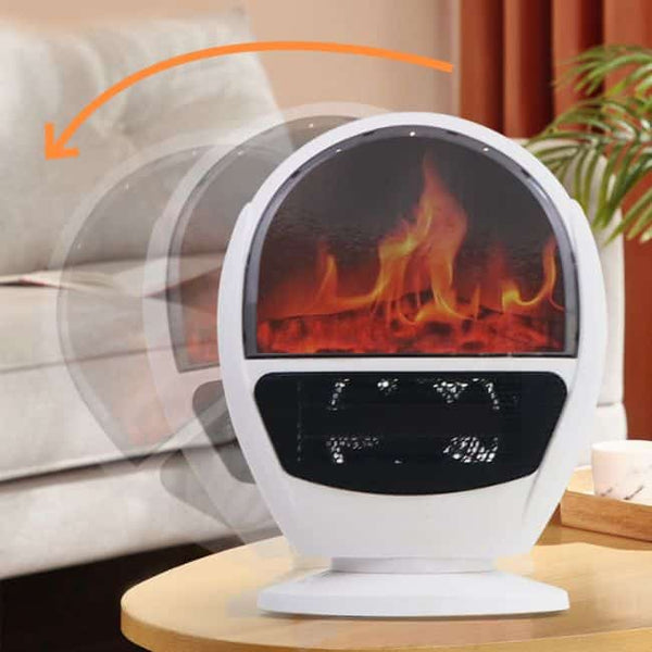 Perfect Dealz Portable Mini Electric Fan Heater with Simulated Flame