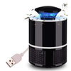 USB-Powered Mosquito Killer Lamp attracting and trapping mosquitoes with UV light.