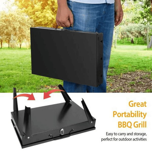 Folding Portable Barbecue Charcoal Grill image 4